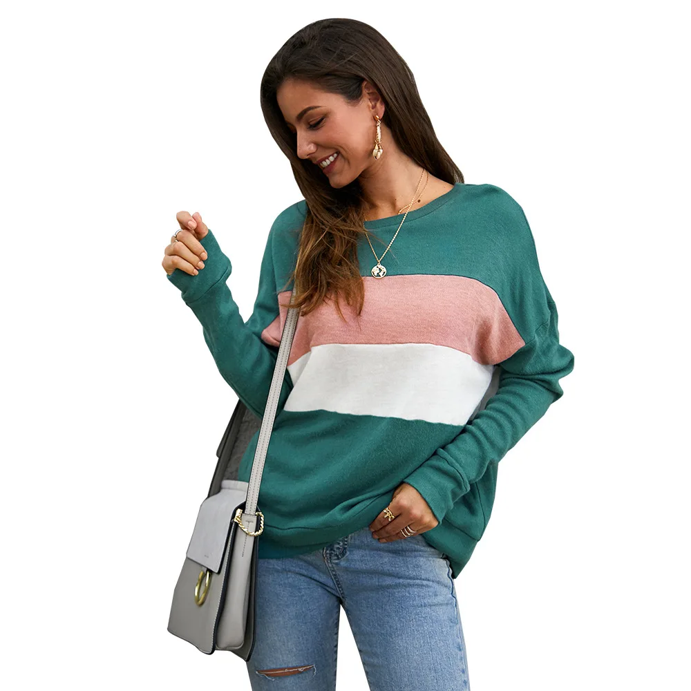 QPFJQD “Радуга” дял девочек вязаный свитер со свитером в полоску новый джемпер