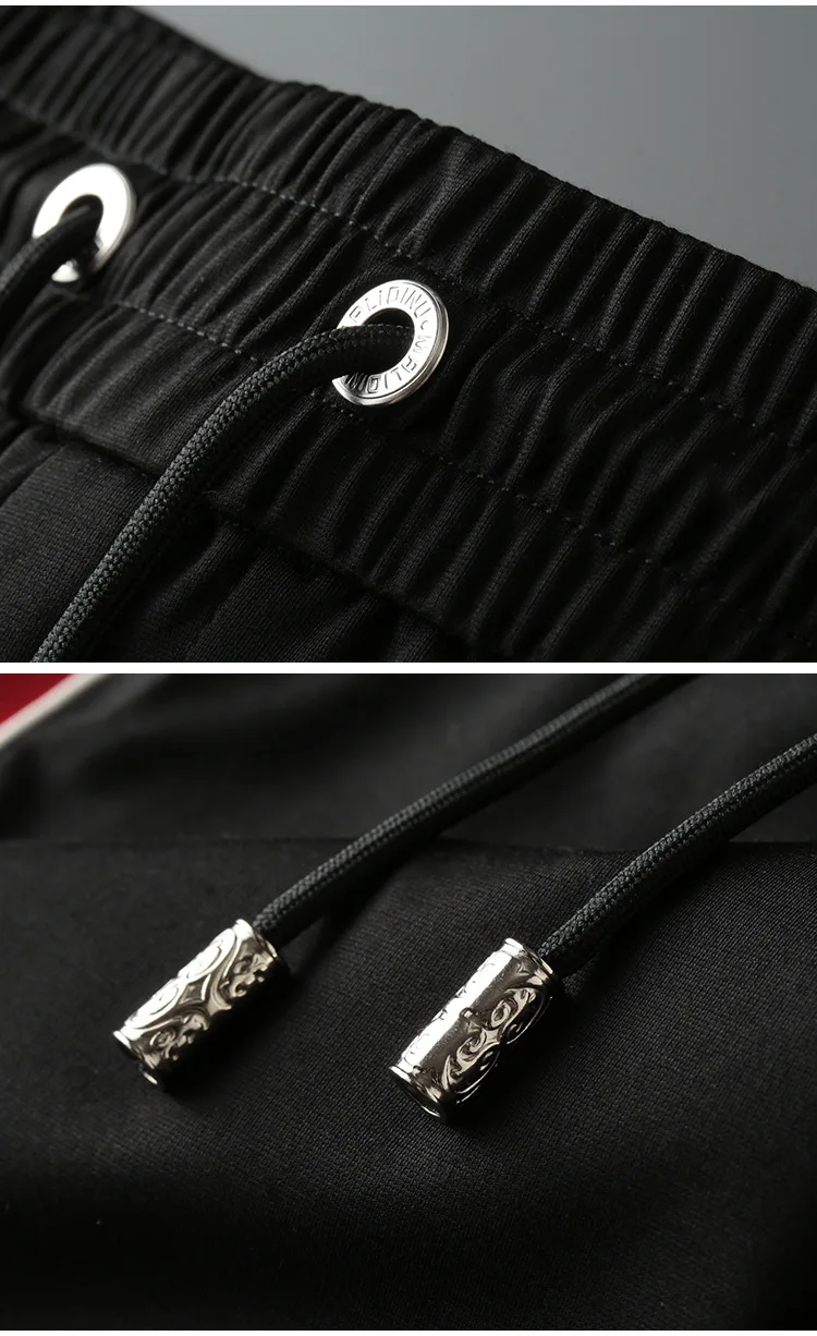 Брюки мужские Стрейчевые в полоску повседневные штаны с вышивкой шаровары стиле