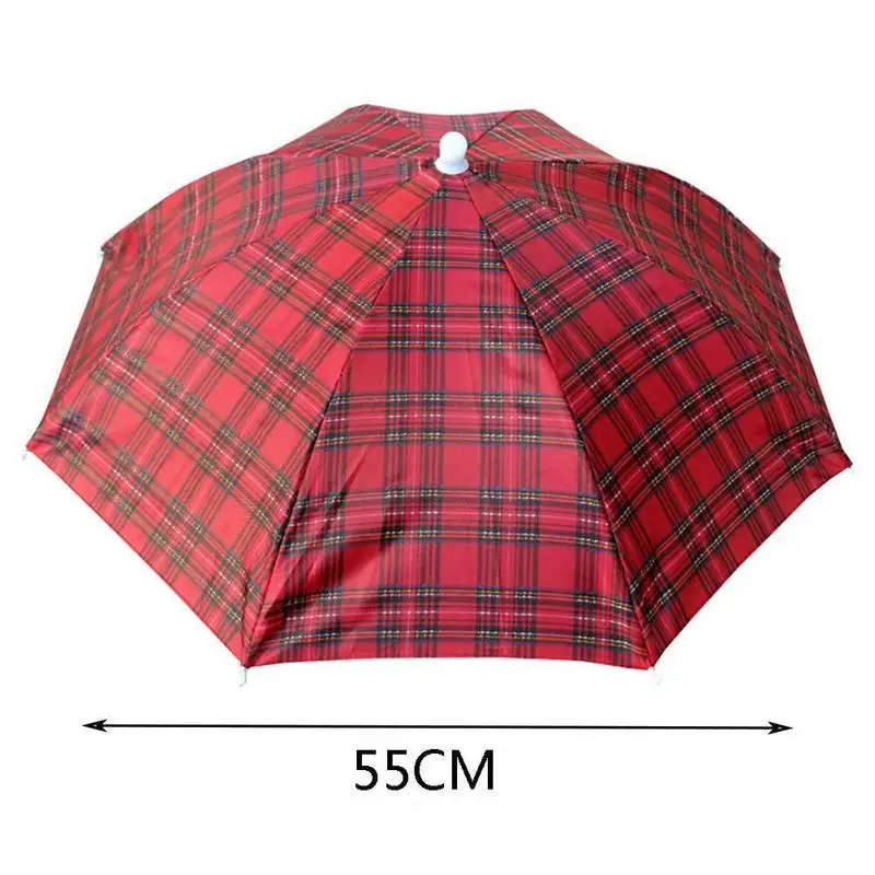 

Foldable Parasol Hats Fishing Umbrella Outdoor Beach Camping Headwear Portable Accessories Hat Hiking Tackle Sport
