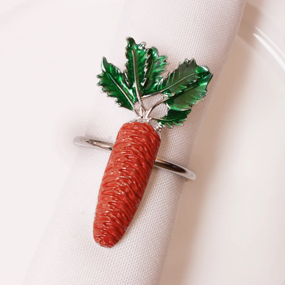

10pcs/lot Metal dripping oil new carrot napkin buckle, napkin ring, tissue ring