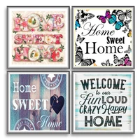 diamond painting flower butterfly 5d diy full diamond embroidery mosaic cross stitch english letter home decorative painting