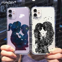 punqzy mother mama of girl boy mom baby cute phone case for iphone 11 12 13 pro max xr 6 8 7 plus xs transparent soft tpu cover
