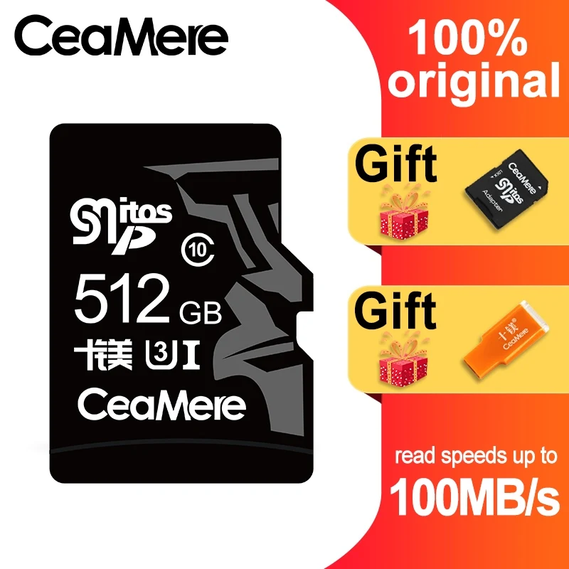 CeaMere 256 ГБ 128 Гб 64 Гб карта памяти U3 UHS-3 32 ГБ Micro sd карта класс 10 UHS-1 флэш-карта памяти Microsd TF/sd карта s для планшета