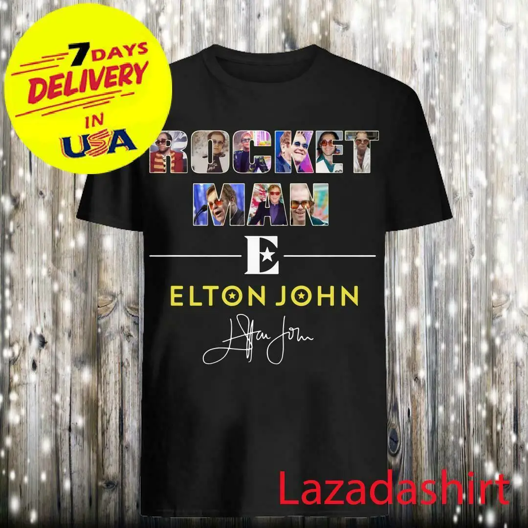 Rocket Man Elton John Signature Shirt 2019 Unisex Tees