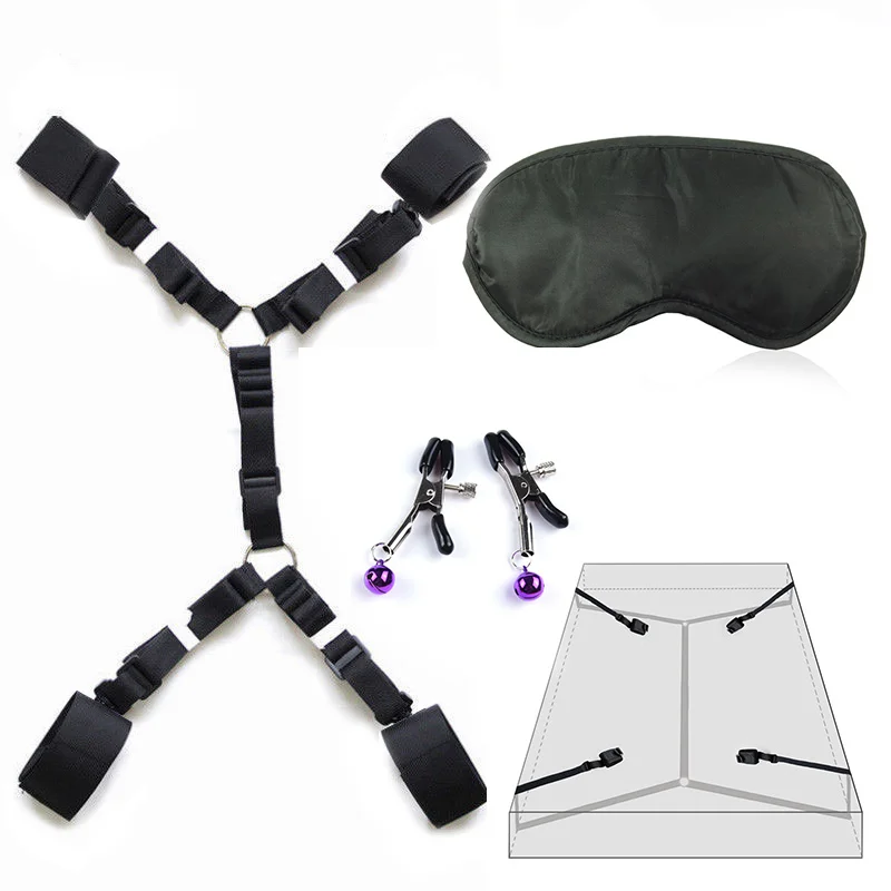 Секс-товары для взрослых Эротические кровать игры БДСМ секс бандаж комплект Для