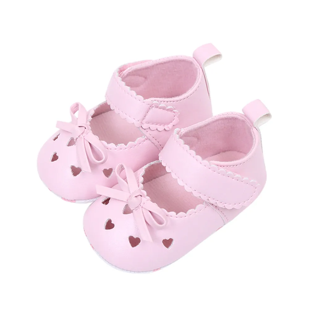 Pink SAGACE/детская обувь; Новорожденные девочки; коллекция года; милые Нескользящие кроссовки с бантом; нескользящие сникерсы на мягкой подошве для маленьких детей - Цвет: Pink