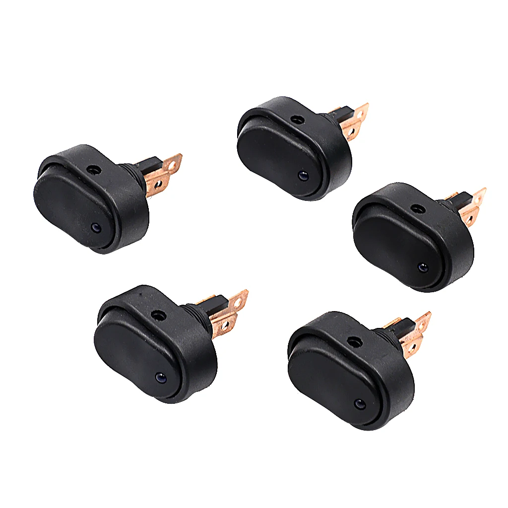 

5x умный переключатель 12 в Круглый Переключатель ВКЛ/ВЫКЛ для автомобиля/приборной панели/лодки LED/светильник-голубой