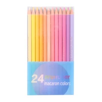 andstal brutfuner macaron 24pcs colored pencils soften wood color pencil pastel coloring for adult school sketch kids gifts