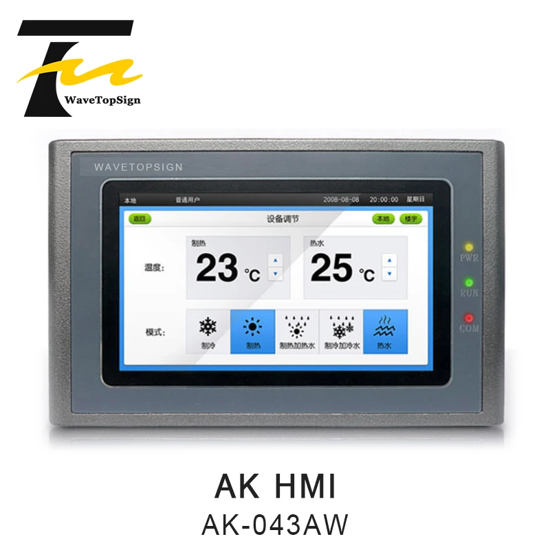 WaveTopSign AK HMI 043AW Габаритные размеры 150 × 93 39 мм Размер монтажного отверстия 141 84