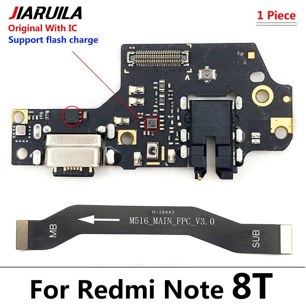 

Зарядное устройство Redmi Note 8t с USB-портом для зарядки, док-станция с гибким кабелем для Xiaomi Redmi Note 8t, коннектор для зарядного порта