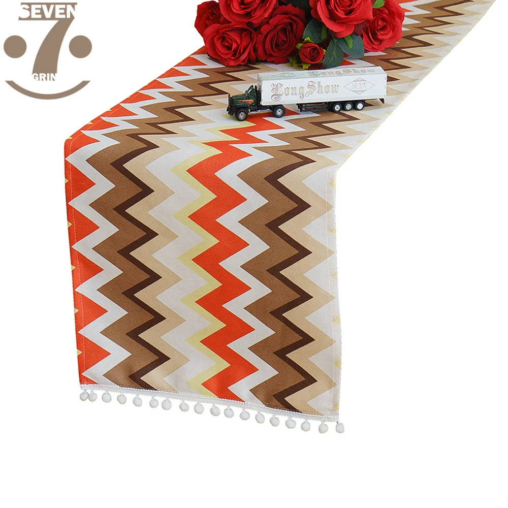 Настольный бегун гладкая плюшевая ткань современный оранжевый цвет