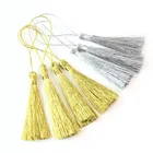 20 шт.упак. 13 см, блестящие золотыесеребряные шелковые кисточки, украшения для рукоделия, шторы для одежды, веревка, бахрома, аксессуары для отделки