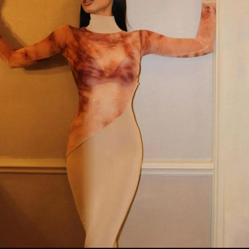 

Весна 2021, Новое поступление, женские облегающие платья с принтом, элегантные женские обтягивающие платья для офивечерние