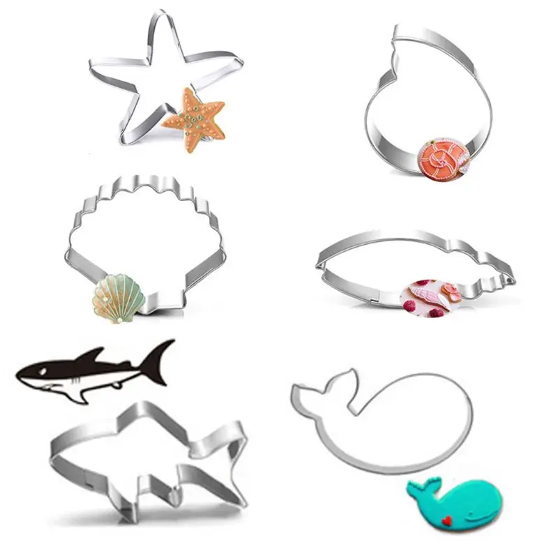 

Ocean Creature Cookie Cutters Set - 9 PCS Shark Cookie Cutters Molds