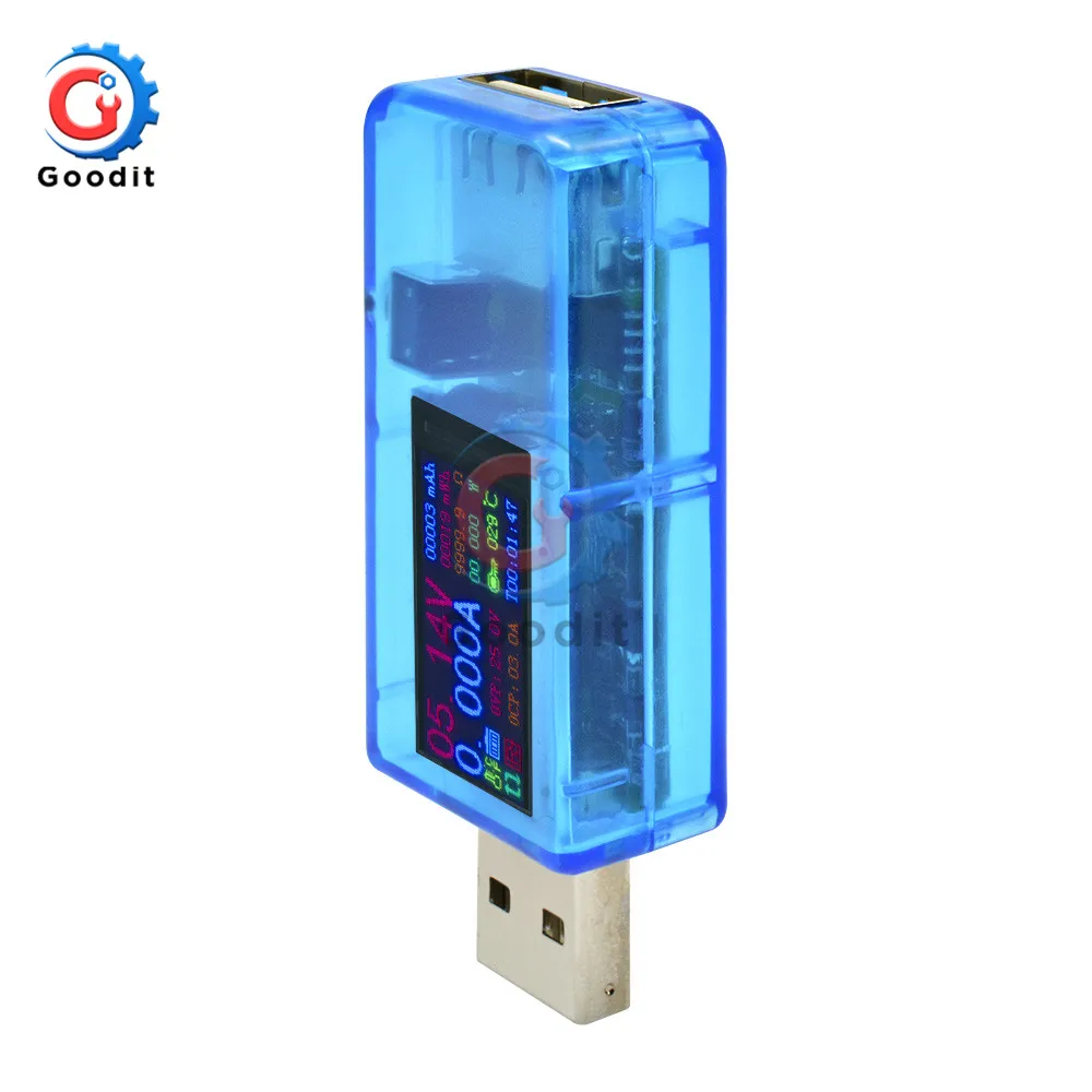 24 В 1 ips цветной ЖК-экран USB тестер 0,96 дюймов Напряжение Ток емкость энергии эквивалентное сопротивление Многофункциональный тестер