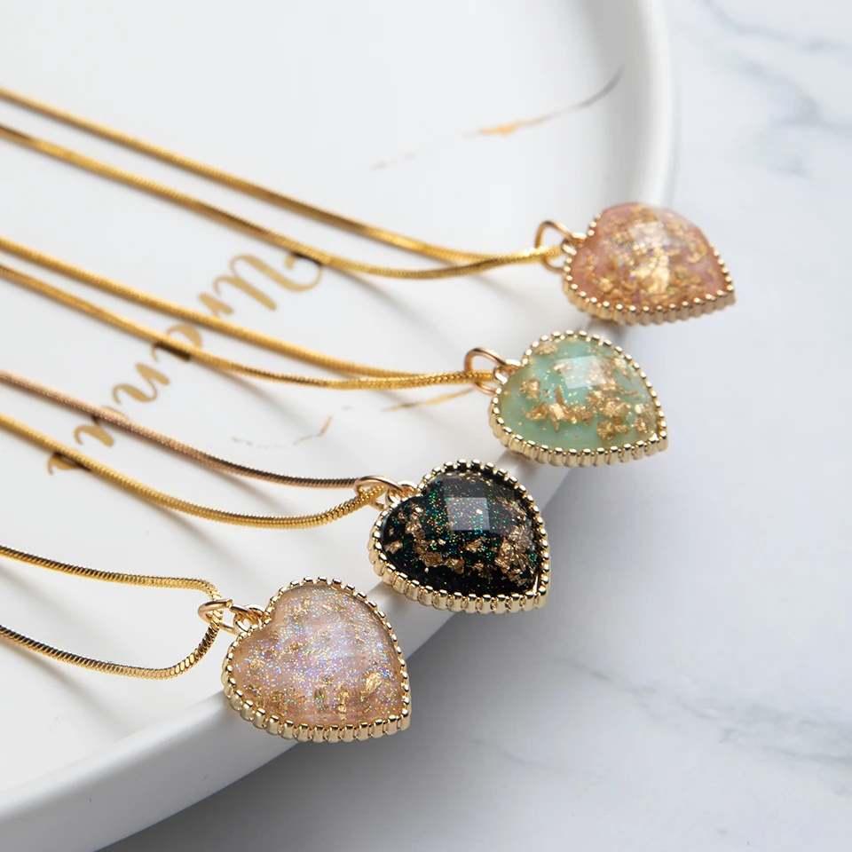 Мода 2019 ожерелье для женщин цепочка со змеиным звеном кристалл сердце подвеска