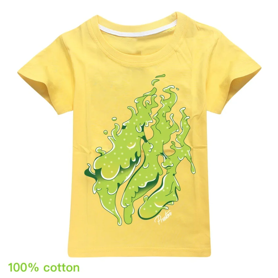 Модная летняя футболка для детей мальчиков и девочек PRESTONPLAYZ Цветной 3d принт Preston