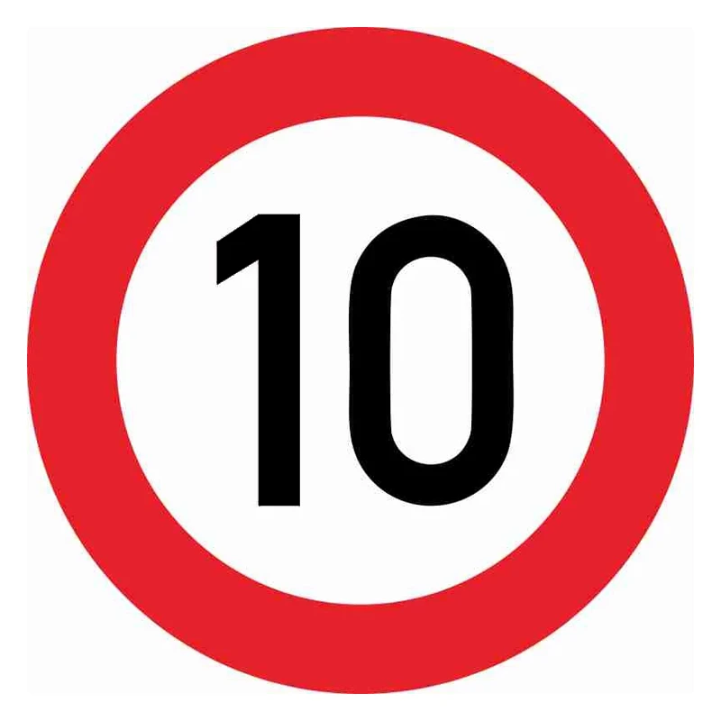 

S50085# Personality PVC Decal Speed Limit 10KM Waterproof Car Sticker on Motorcycle Laptop Decorative