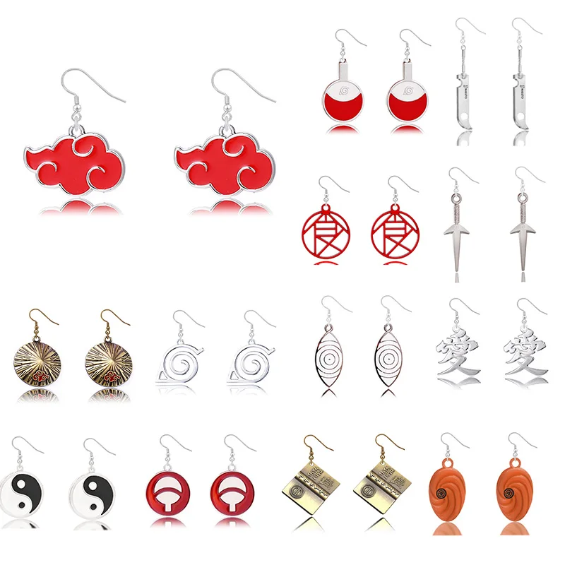 Аниме Маскарадный костюм по аниме ухо шпильки логотип серьги для женщин