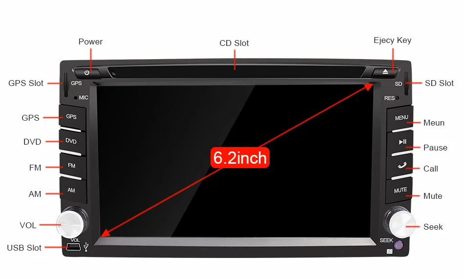 Eunavi 2 Din Android 10 автомобильный мультимедийный плеер Dvd Радио GPS навигация Авто 2din