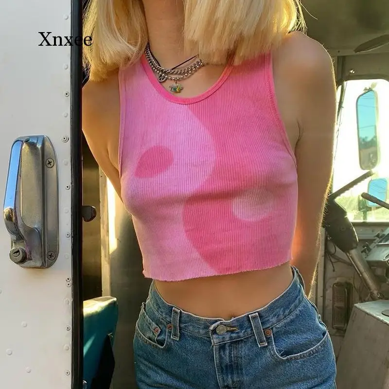 Китайские элементы из набивной ткани укороченный топ Y2K Повседневная мода 90S