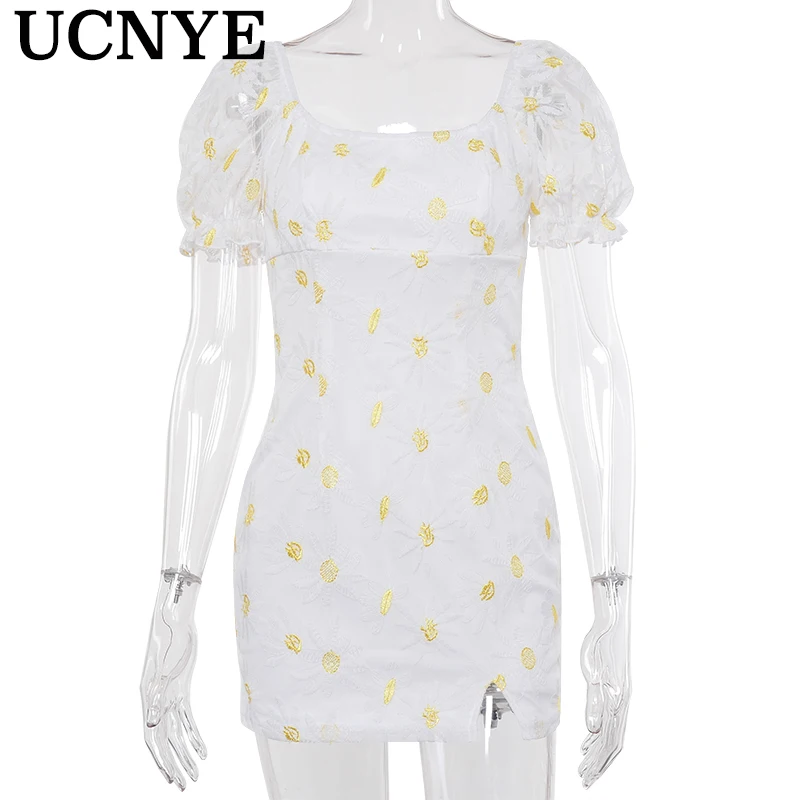 

Ucnye summer dress 2020 women fashion short sleeve boho dress mini vintage summer clothes for women beach dress vestidos mujer