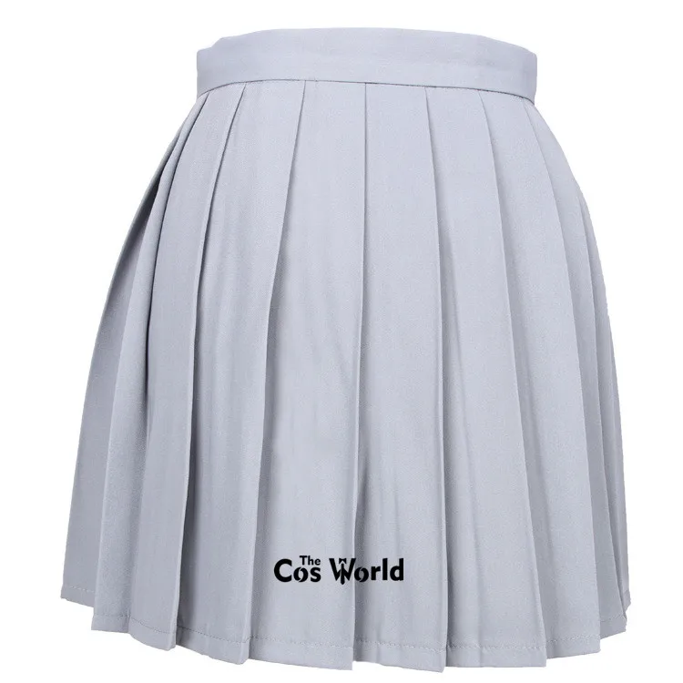 Light gray XS-3XL 17 одноцветное Цвета девушки девушка Высокая талия плиссированные юбки женские платья для JK школьная Униформа студентов ткани - Color: Light gray