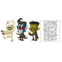 2021 new halloween vampire zombie mummy metal cutting dies for diy craft making greeting card scrapbooking no clear stamps sets