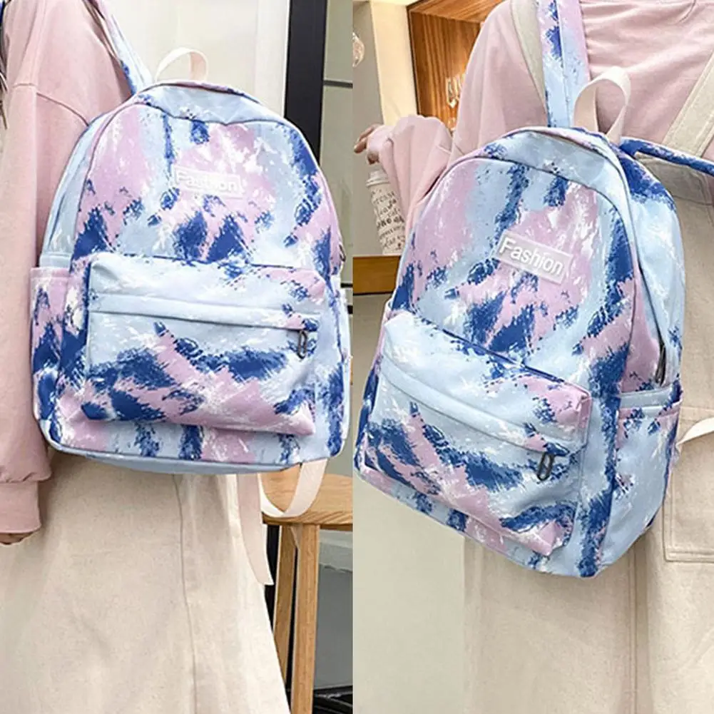 Женский нейлоновый рюкзак, Повседневный Классический женский рюкзак, модная женская сумка на плечо, однотонная школьная сумка для девочек-...