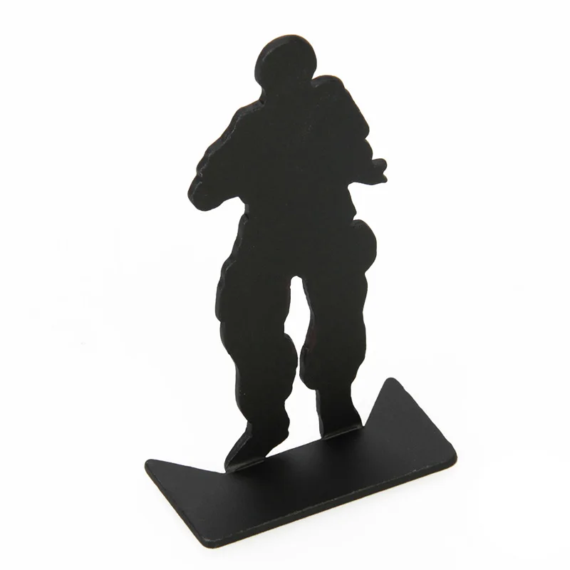 Аксессуары для страйкбольного пистолета, пистолета, стрельбы, Металлической Мишени, модель для тренировок, размер 80x33 мм, черного цвета, 6 шт.