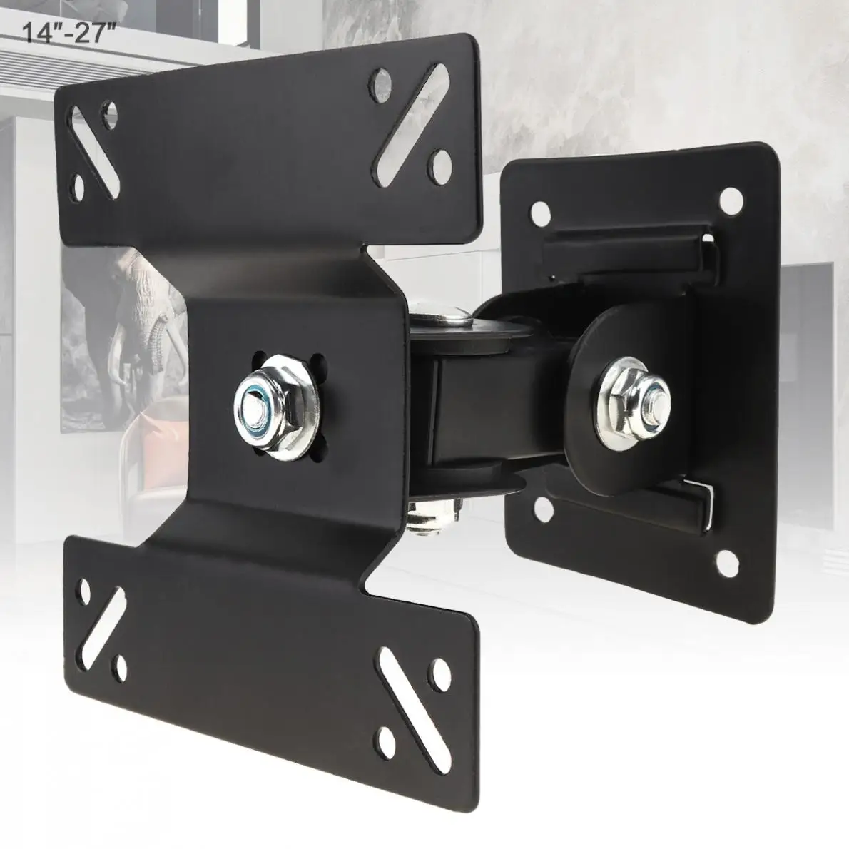 

Universal 15KG Adjustable TV Wall Mount Bracket Flat Panel TV Frame Support 180 Degree Rotation with Small Wrench for 14-27 Inch