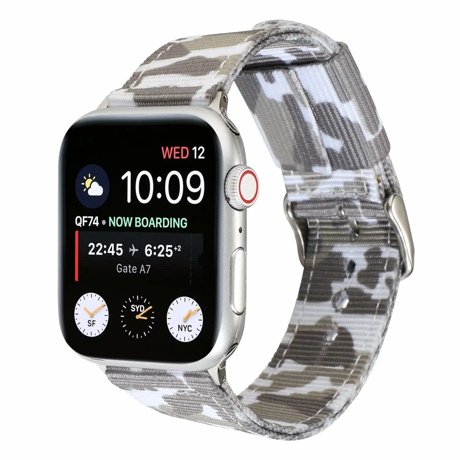 Camouflage Nylon Strap for Apple Watch Band 42 44mm 38 40mm Breathable Canvas Bracelet iWatch Series 6 5 4 3 2 1 Watchband | Наручные