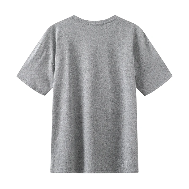 

Oversize Girls Soft Cotton O Neck T-shirt 2021 Summer Fashion Ladies Office Loose Women Vintage yellow stone embroidery Top