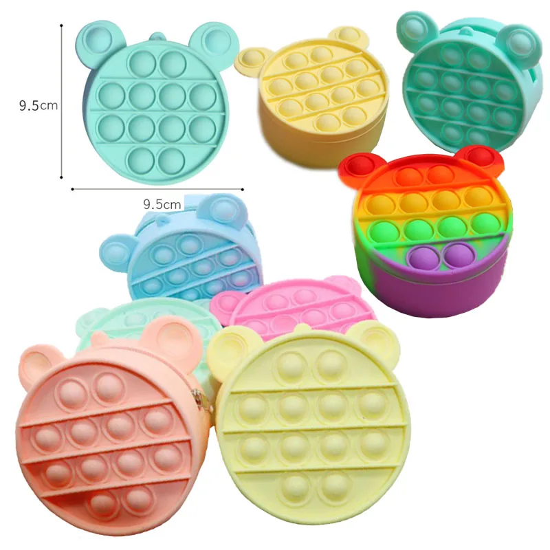 

Хит продаж, игрушки-антистресс, пузырьковый кошелек, монета, кошелек, чехол для карандаша, детская игрушка-антистресс с