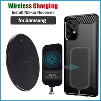 qi wireless charging for samsung galaxy a12 a22 a32 a42 a52 a72 4g 5g wireless chargernillkin receiver type c adapter gift case
