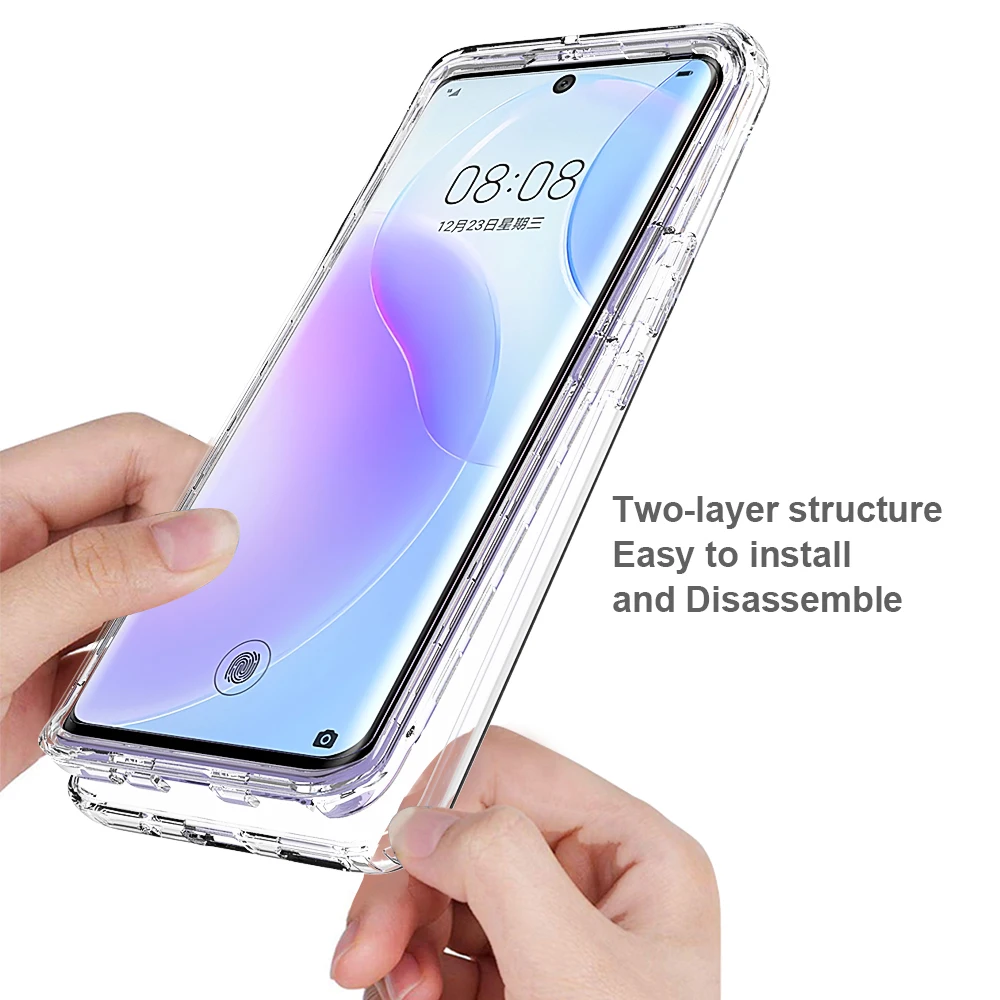 full body clear case for huawei nova 8 5g cases shockproof tpu bumper flexible phone cases nova8 funda free global shipping