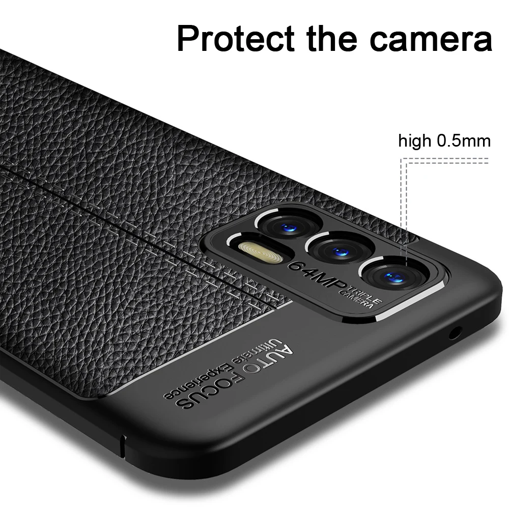 keysion shockproof case for realme gt gt neo leather texture soft silicone phone back cover for oppo realme gt 5g free global shipping