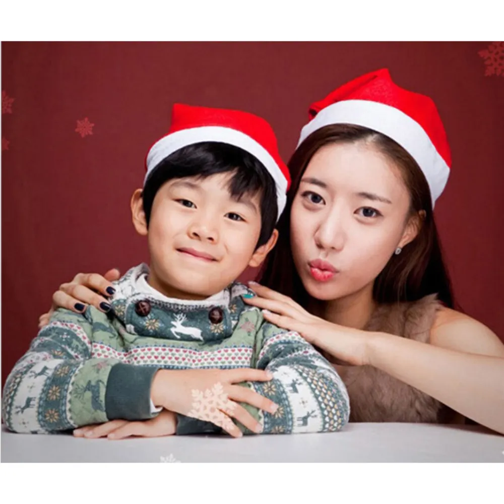 

20pcs new Christmas decoration non-woven Christmas decoration hat children's adult Christmas hat manufacturer wholesale