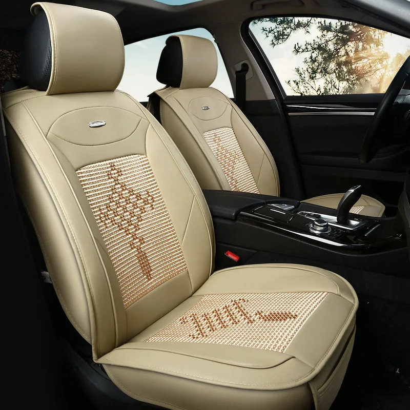 Ледяной Шелковый и кожаный чехол для автомобильного сиденья Skoda Octavia 2 a7 a5 Fabia 3 Superb