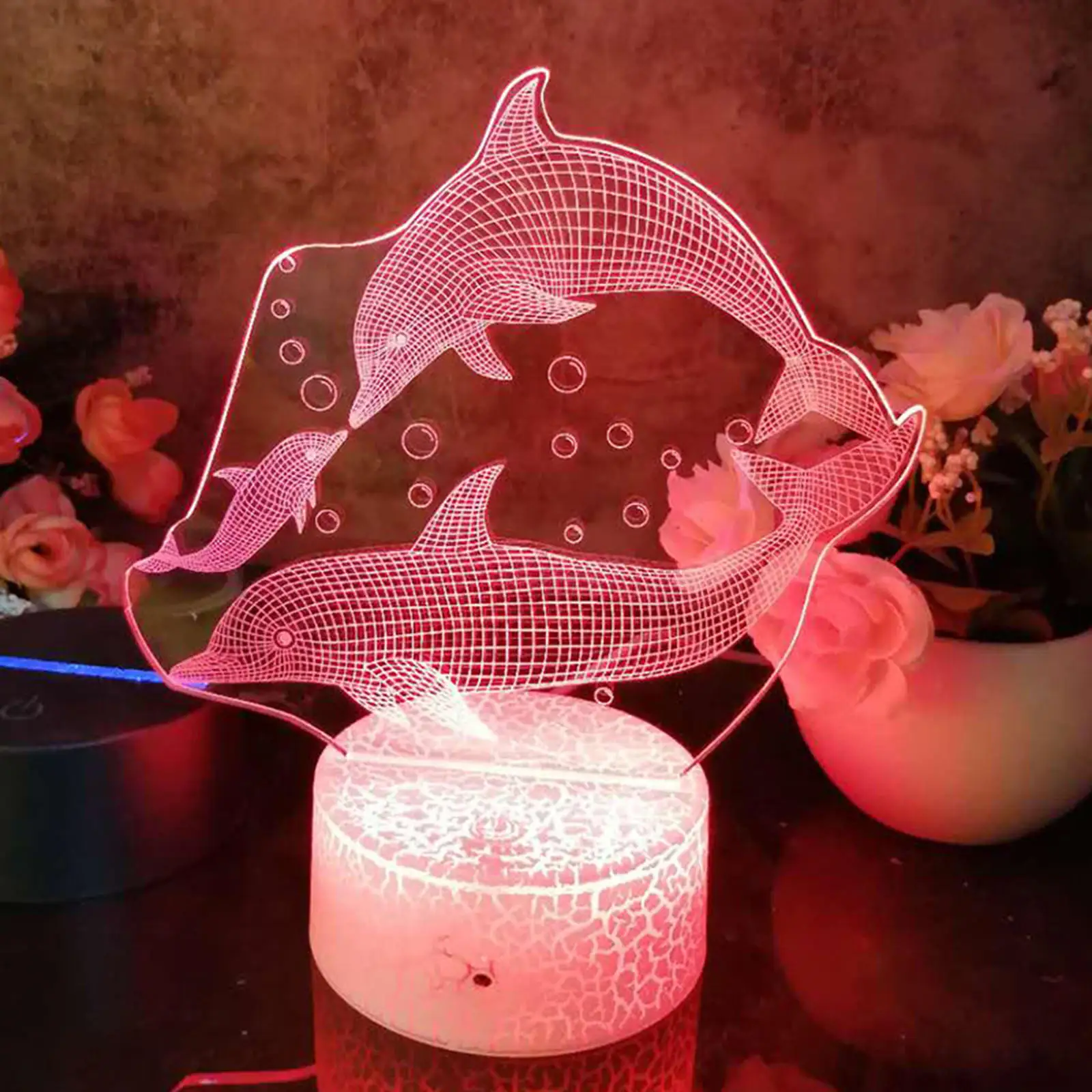 

Three-dimensional LED Colorful USB Visual Stereo 3D Night Light for Children Household Home Kids' Room