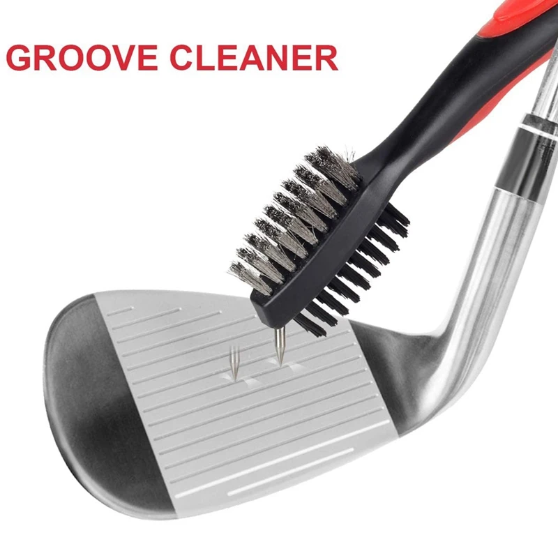 

Golf Towel Microfiber Pattern Golf Towel Club Groove Cleaner Brush Foldable Divot Repair Tool with Magnetic Ball Marker