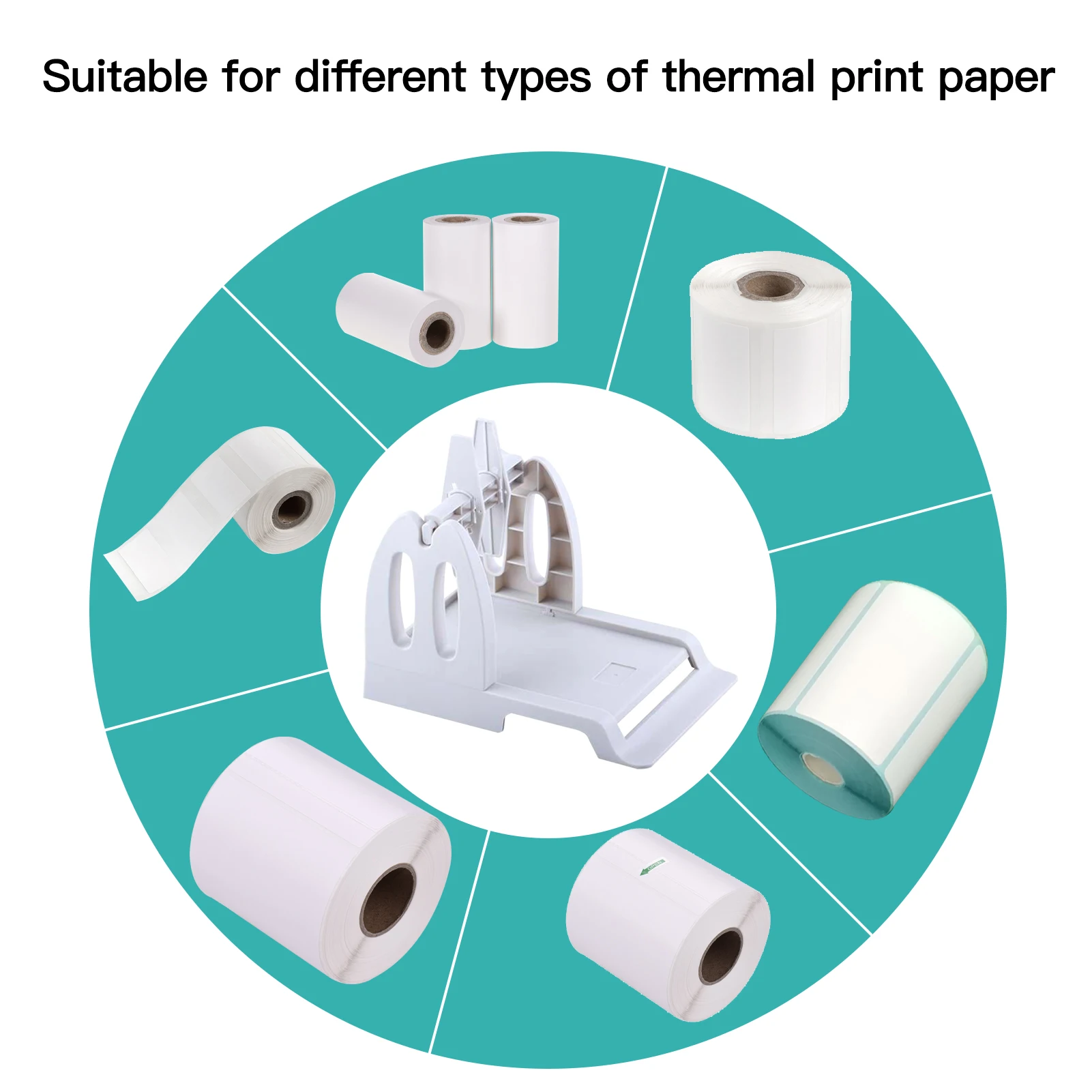 Держатель этикеток для настольного термопринтера 2 в 1 рулоны и вентиляторы