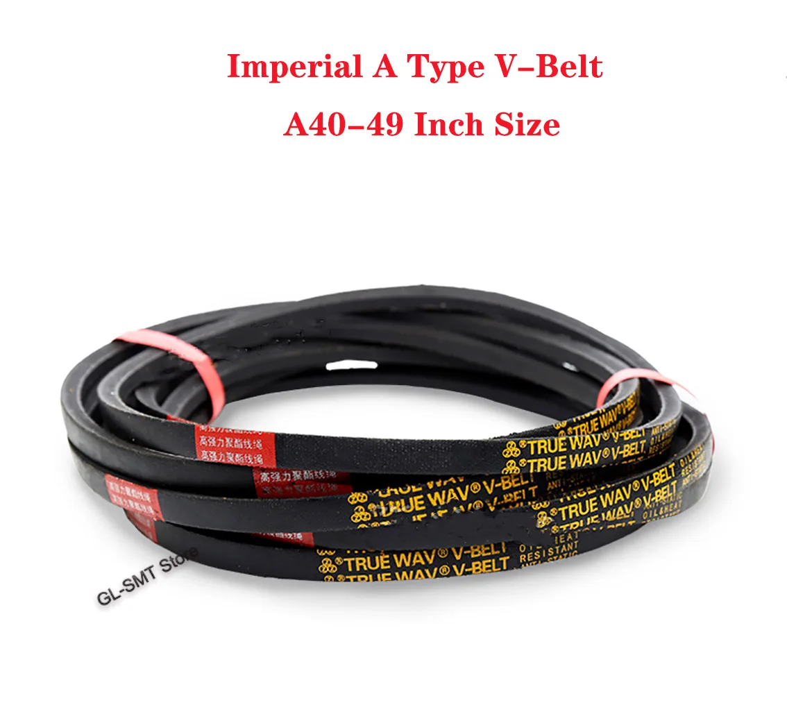 

1Pcs Imperial A Type Triangle Belt A40-49 Inch Size Black Rubber V-Belt Industrial Agricultural Mechanical Transmission Belt
