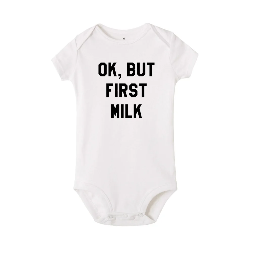 Mom and I Been Casual Family Matching T-shirts Outfits Ok But First Milk &amp Coffee Daughter Son Shirts | Мать и ребенок