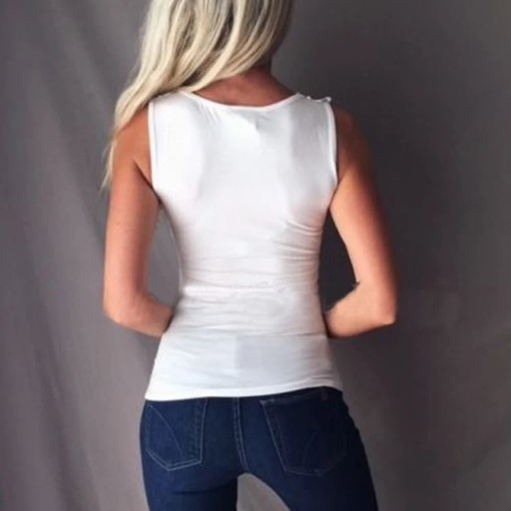 Женская Повседневная майка в стиле бохо с V образным вырезом кружевной жилет без