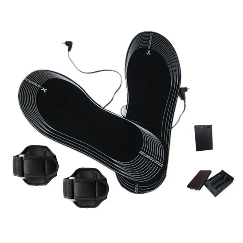 

Men Women Winter Heated Insoles Battery Powered 50 Degree Carbon Fiber Warm Thermal Electric Shoes Foot Pads Cuttable Gift E5BD