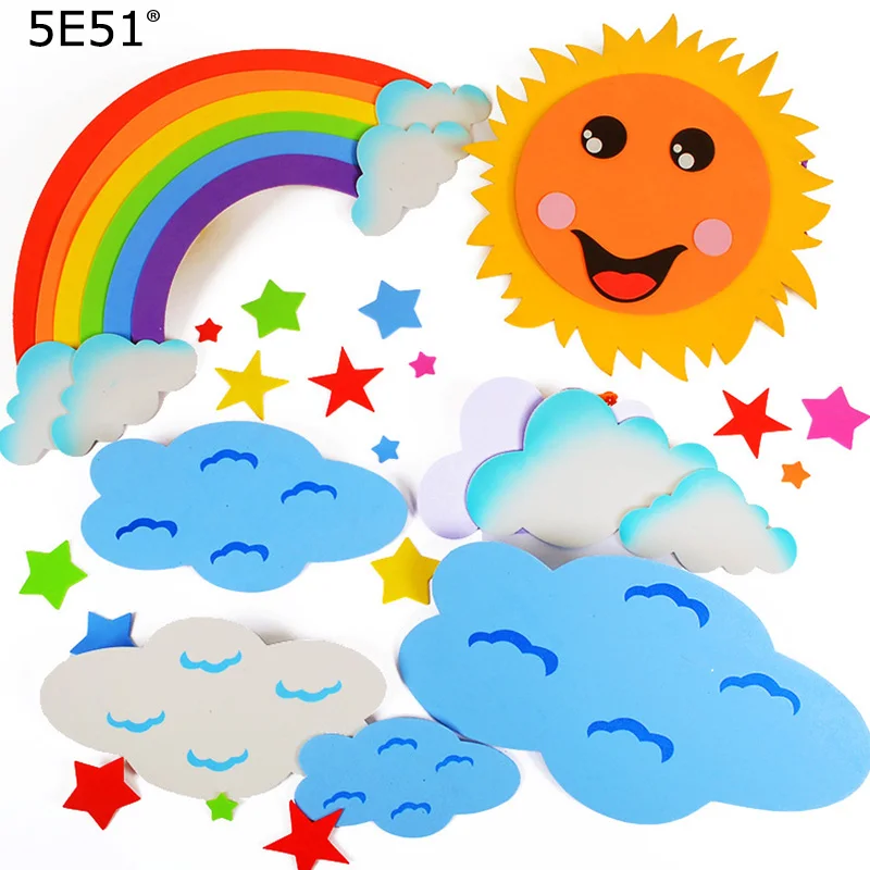 Творческая самодельная пена Радуга облако солнце для детей обучающая игрушка
