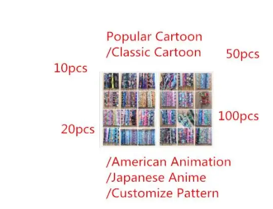 

500design 10pc/20pcs/50pcs/100pcs cartoon anime mix lanyard Neck Strap Lanyard Mobile Phone Key Chain ID Badge Key Chain