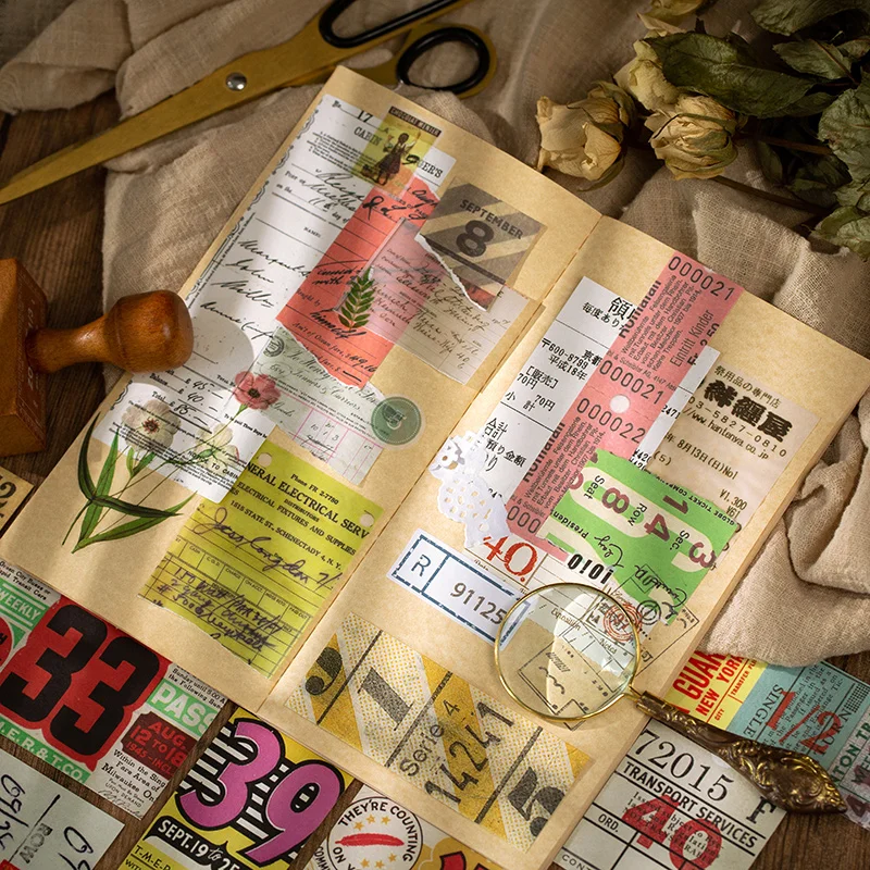 50 шт./лот дорожные цифровые билеты смешанный материал бумага дневник планировщик