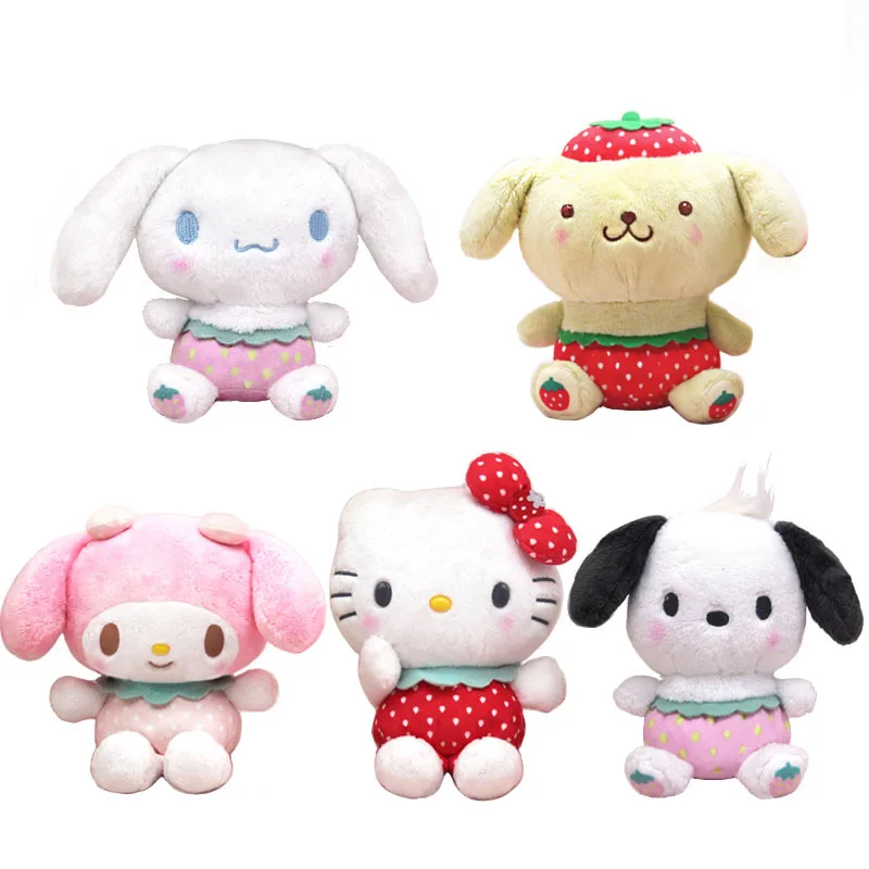 Японская веб-звезда ins sanrio Клубника HelloKitty Cinnamoroll плюшевые игрушки Мелодия плюшевый кулон пудинг PC Собака висячая пряжка